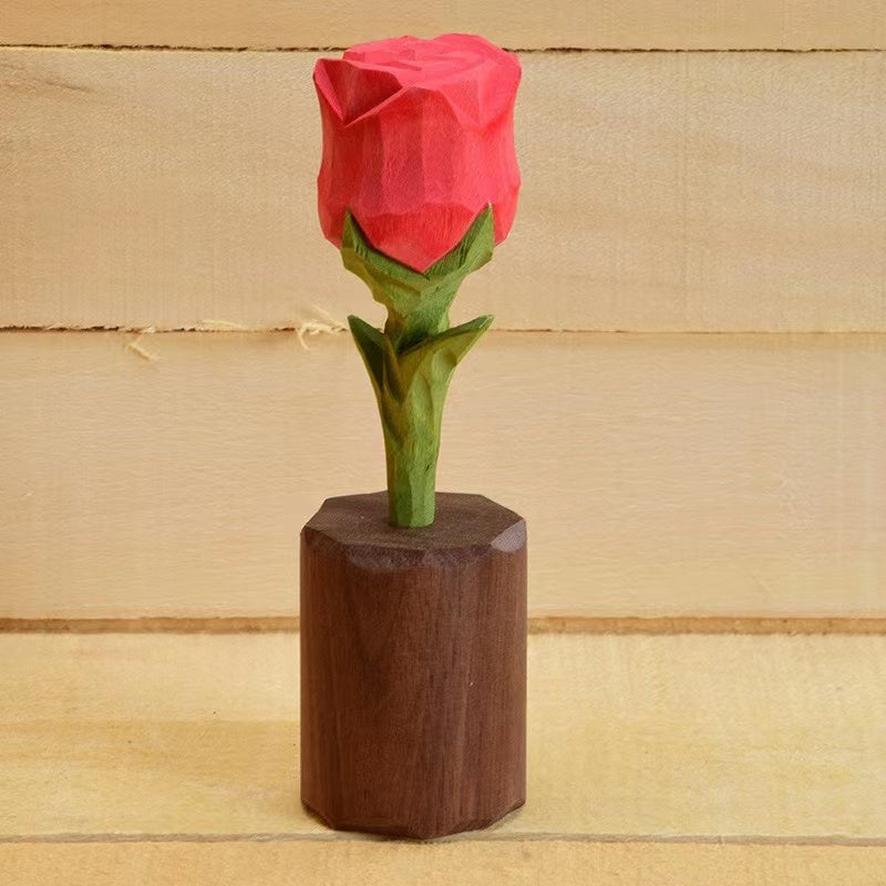 Handmade wooden flowers