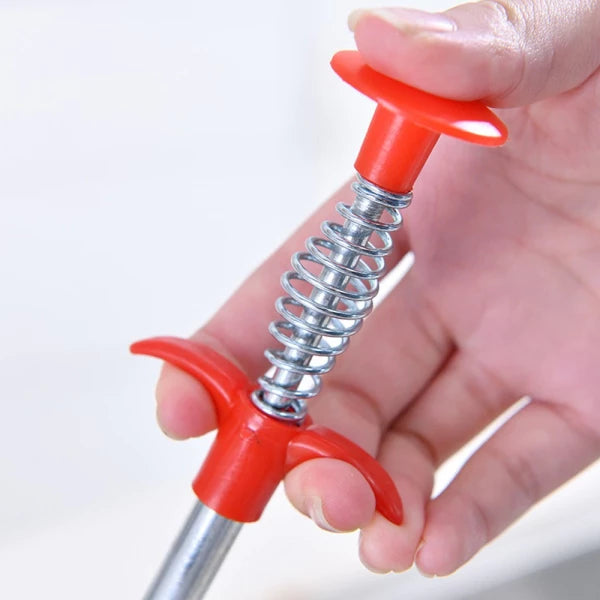 Spring Pipe Dredging Bendable Hook Clip Tool