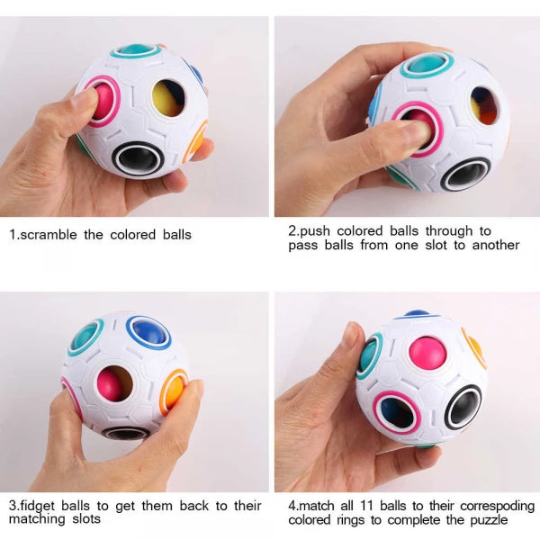 Match The Color Rainbow Puzzle Ball Fidget Toy