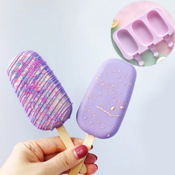 3 Cavity Silicone Cakesicle Mold