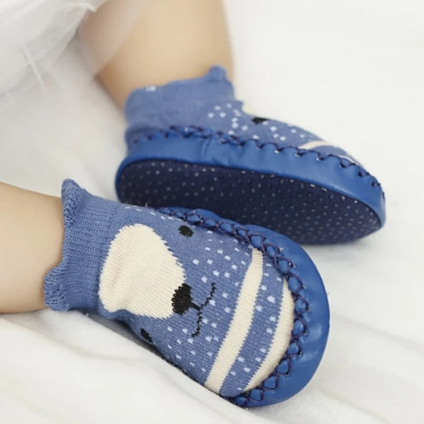 Lovable Soft Leather Sole Baby Shoes Socks For Infants & Toddlers