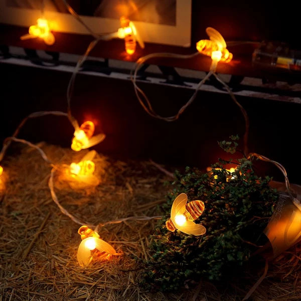 Battery Operated Honey Bee String Lights