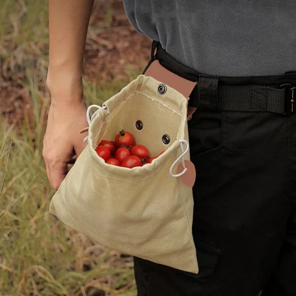 Leather Waxed Canvas Pouch