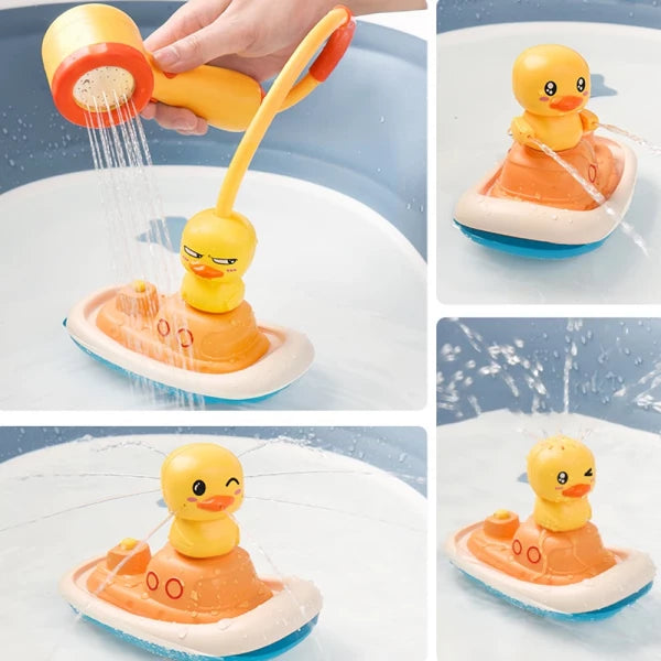 Electric Duck Boat Spray Bath Toy