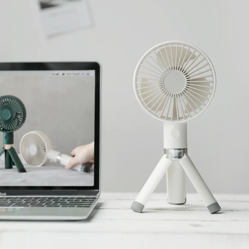 Handheld-tripod mini fan