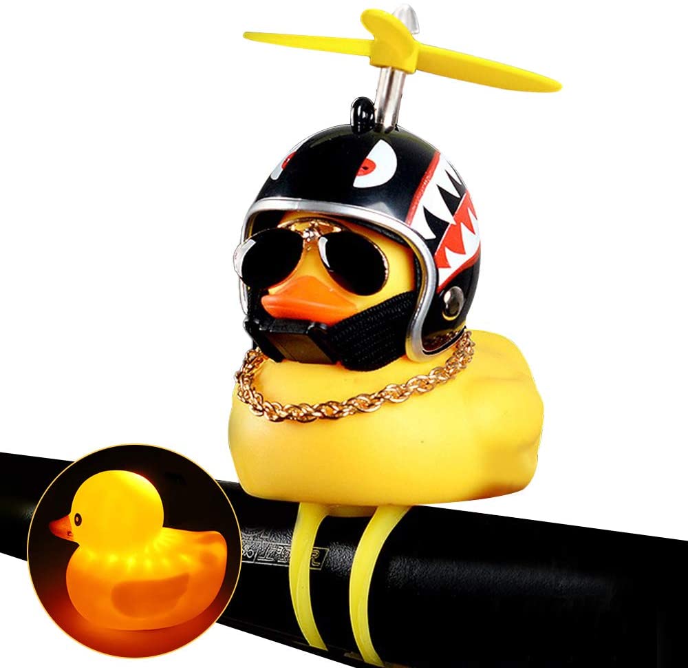 Duck in helmet